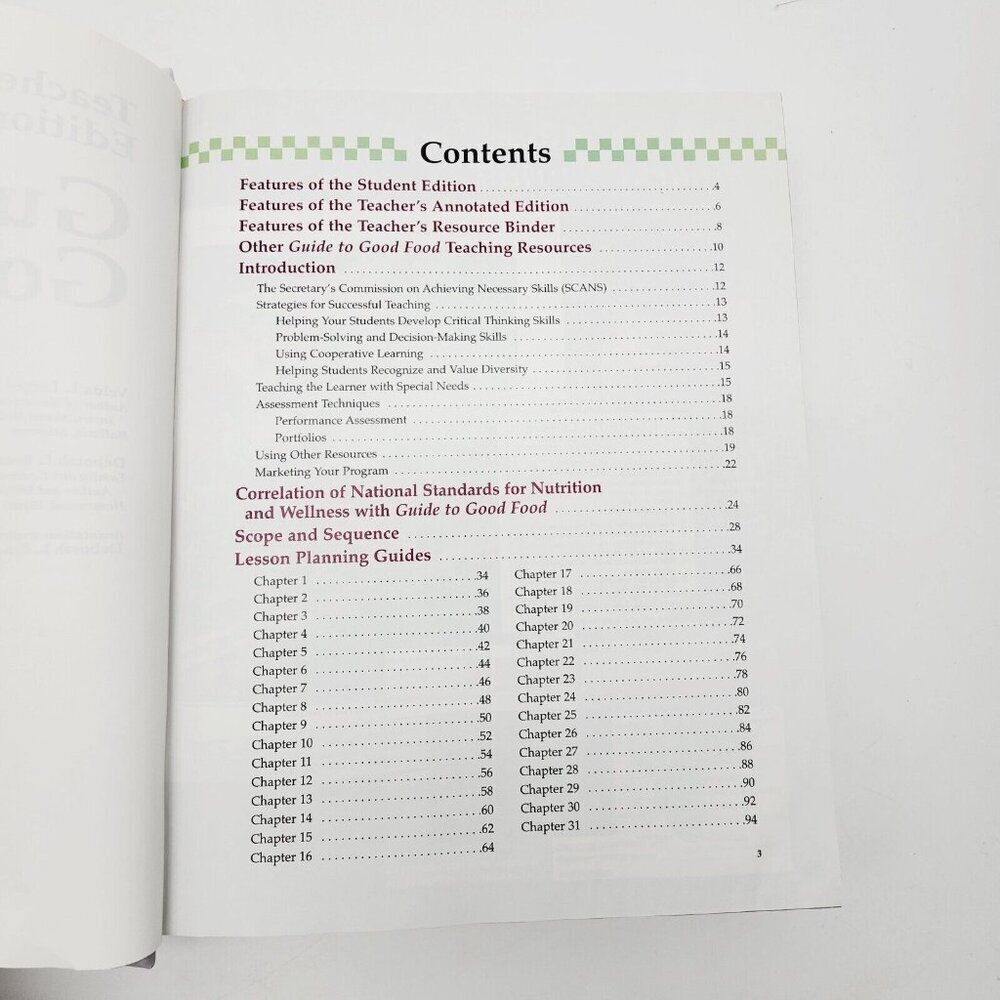 Guide to Good Food Teachers Annotated Edition Textbook Largen Bence Hardcover - Picture 4 of 12